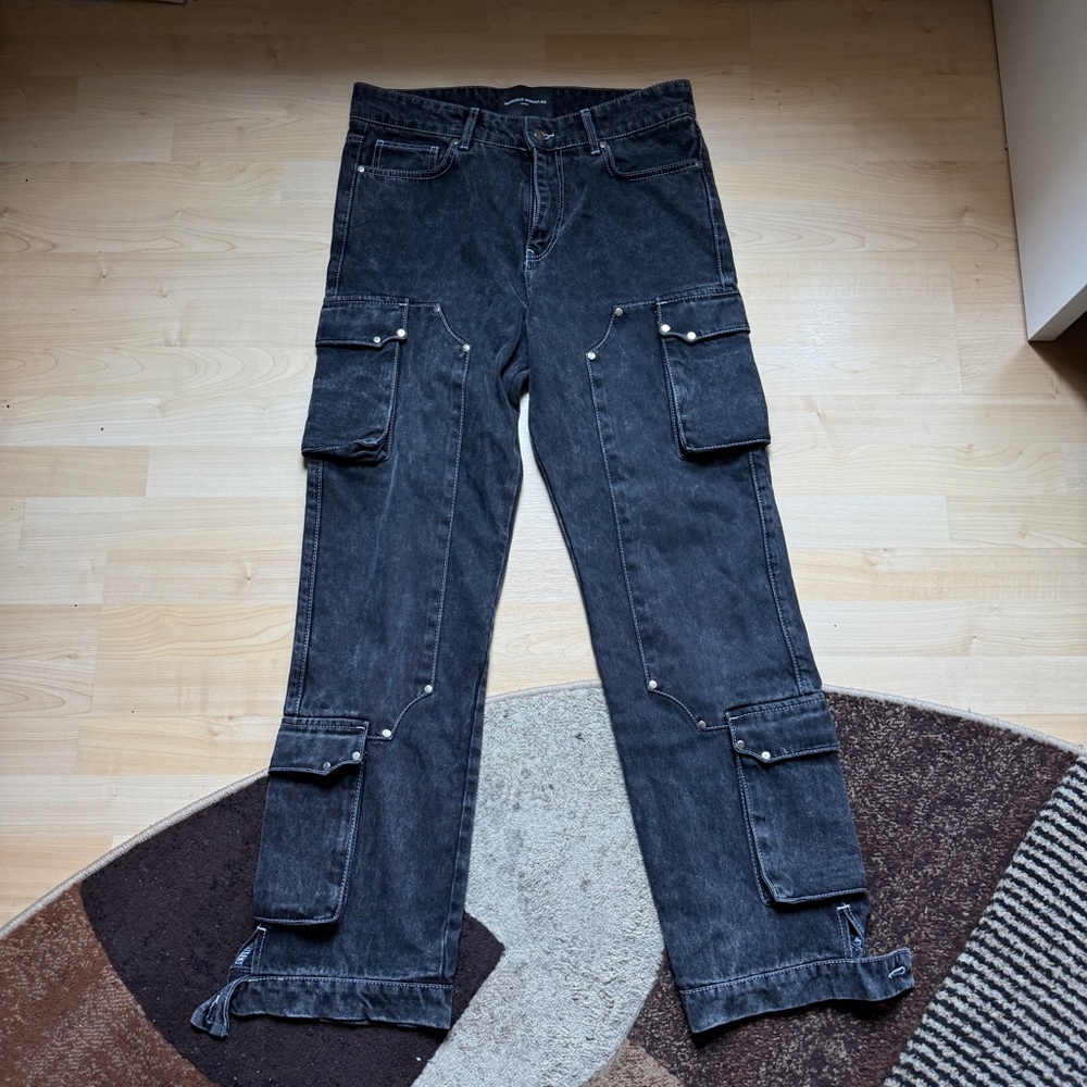 Black Cargo Pants Slim Fit